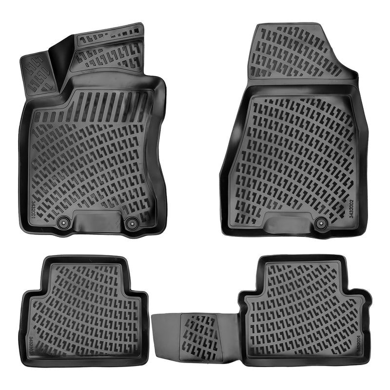 Rizline 3D rubberen matten automatten vloermatten compatibel met Nissan Xtrail 2007 - 2013 precies passende met hoge rand ca. 5 cm