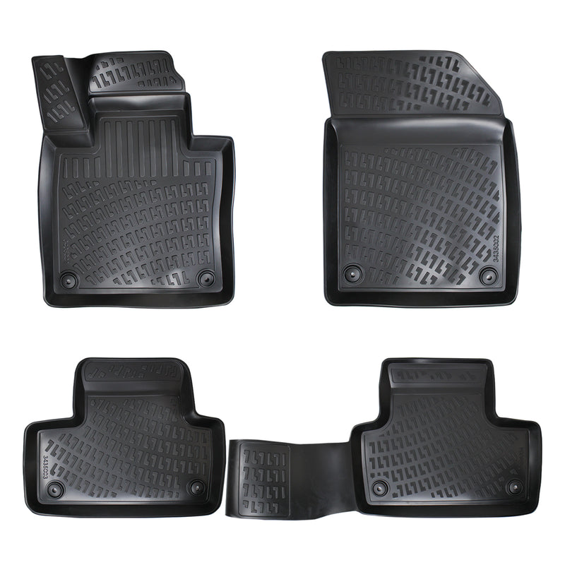 Rizline 3D rubberen matten automatten vloermatten compatibel met Volvo XC-60 vanaf 2017 precies passende met hoge rand ca. 5 cm