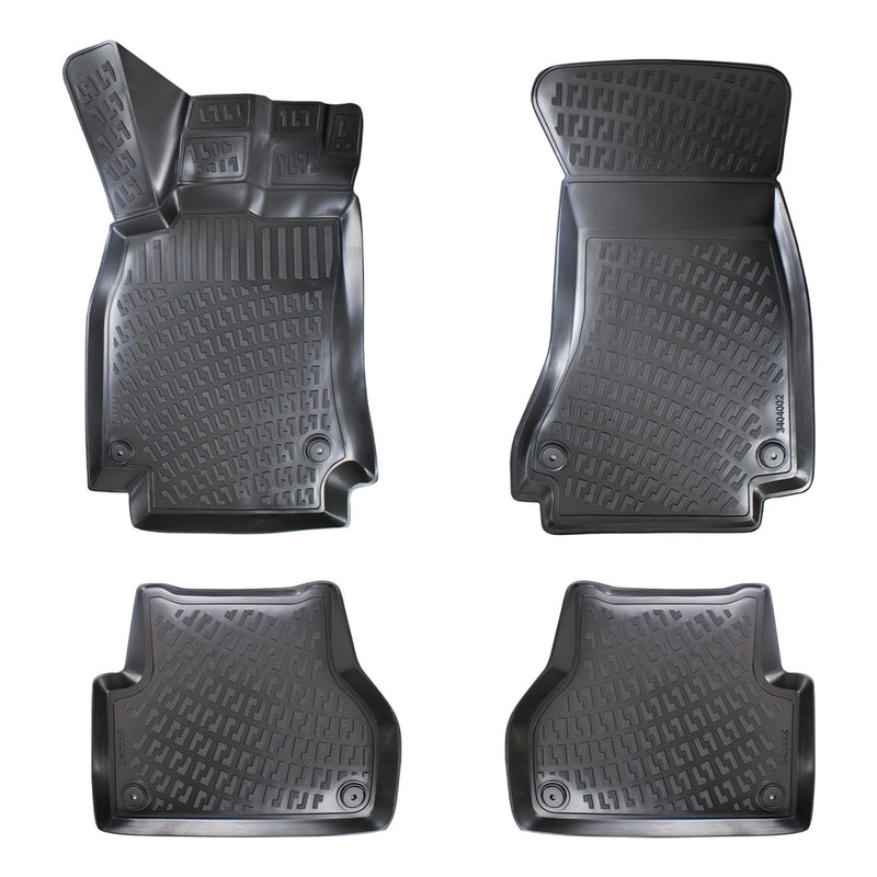 Rizline 3D rubberen matten automatten vloermatten compatibel met Audi   A4  B8 2008-2016 precies passende met hoge rand ca. 5 cm