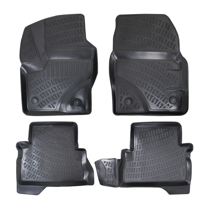 Rizline 3D rubberen matten automatten vloermatten compatibel met Fiat C-MAX vanaf 2011 precies passende met hoge rand ca. 5 cm