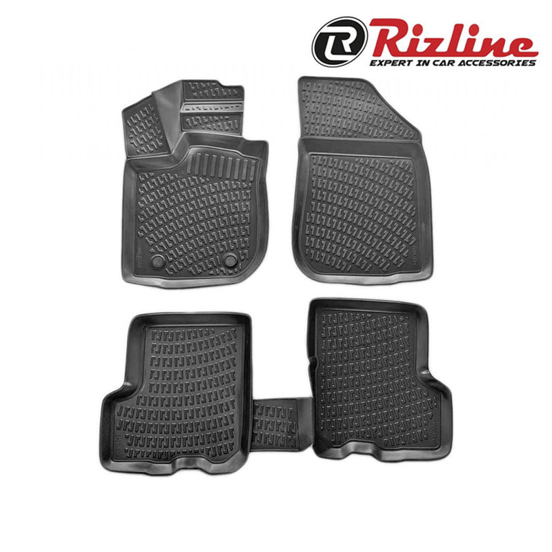 Rizline 3D rubberen matten automatten vloermatten compatibel met Volkswagen Tiguan 2016-2019 precies passende met hoge rand ca. 5 cm