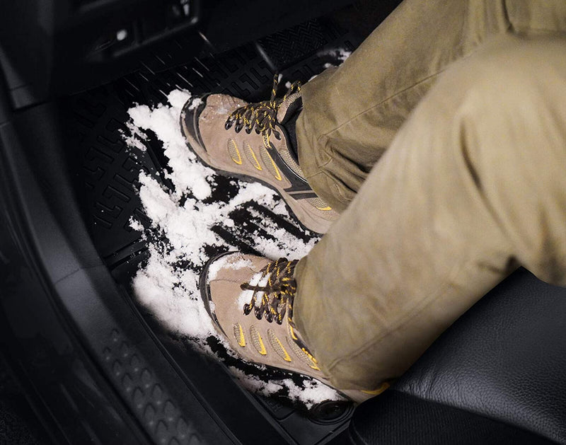 Rizline 3D rubberen matten automatten vloermatten compatibel met Audi A4 B9 2016-Halen precies passende met hoge rand ca. 5 cm